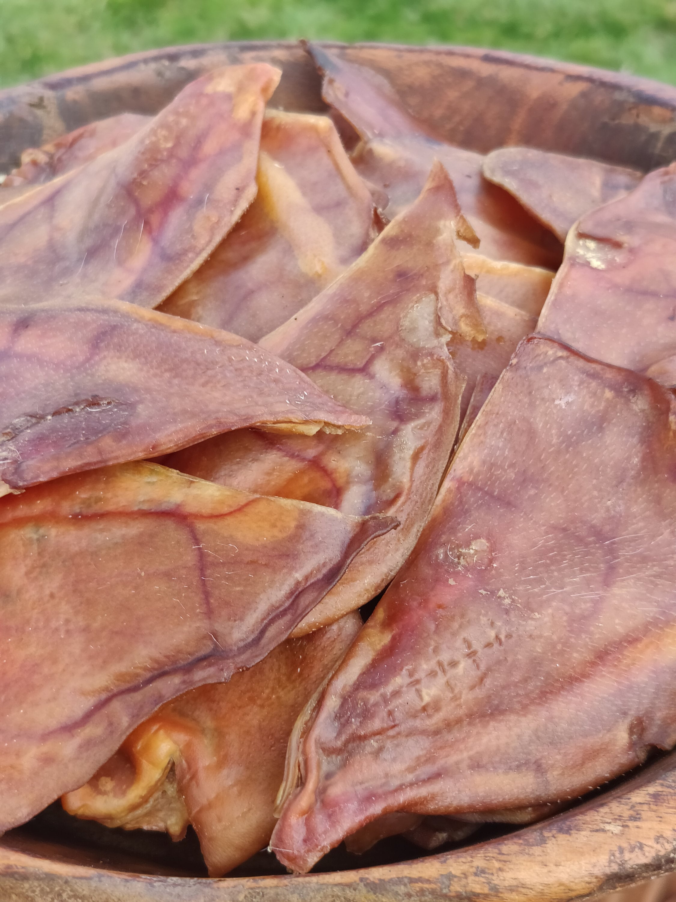 Five - 1/2 ear sections All-Natural Pig Ear Dehydrated Dog Chews -